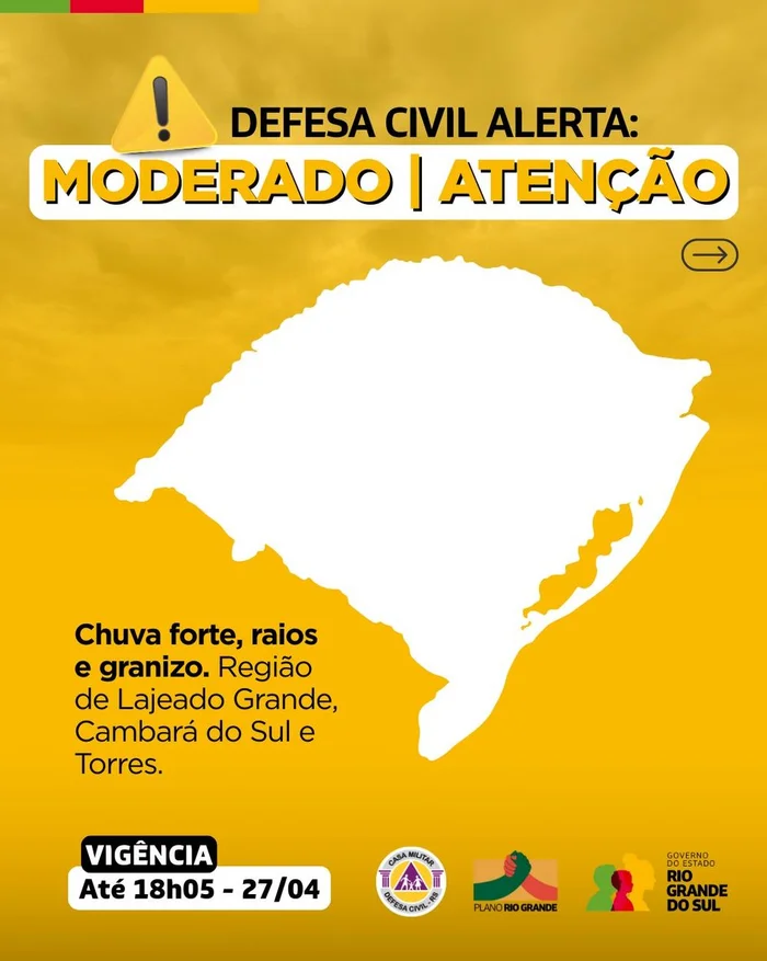 Divulgação / Defesa Civil RS
