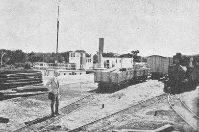 estação férrea e porto de Palmares do Sul em 1929<!-- NICAID(15897866) -->