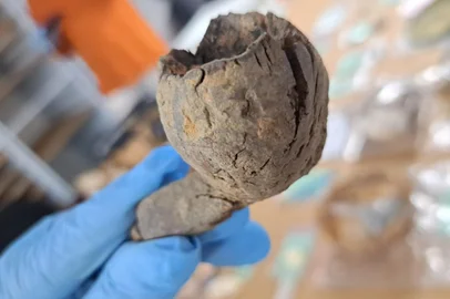 Novos itens arqueológicos são encontrados em obra da Estação 14 Bis-Saracura, da Linha 6-Laranja do Metrô, no centro de SP<!-- NICAID(15895101) -->