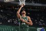 Antetokounmpo escorrega em inauguração de quadra de basquete no Rio de Janeiro; veja vídeo