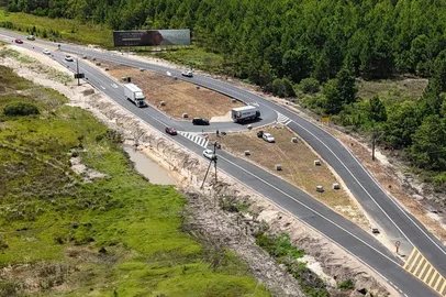 Rótula na Estrada do Mar passou por obras em Imbé