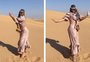 Essa é a mistura do Brasil com... Dubai; Carla Perez dança hit do É o Tchan em deserto