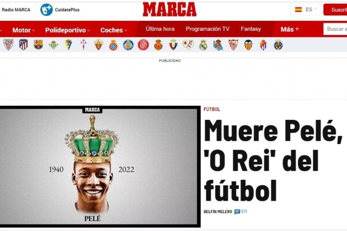 Morre Pelé, o maior jogador de futebol de todos os tempos