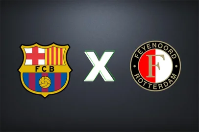 Arte GZH barcelona, Feyenoord, champions league, escudos