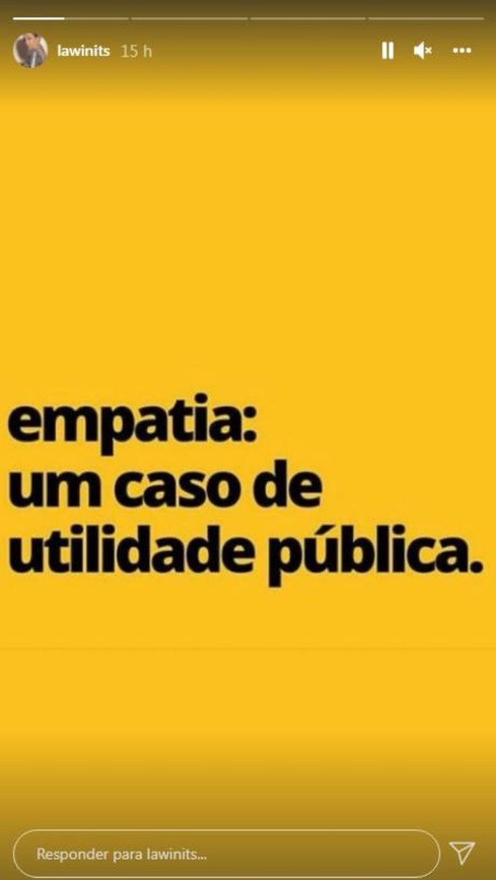 Reprodução Instagram / @lawinits Reprodução Instagram / @lawinits