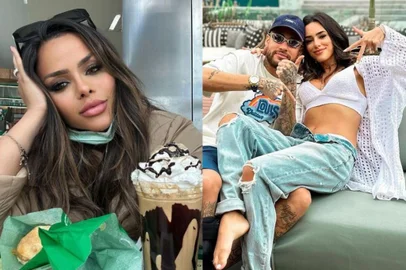Na montagem, Gabily, Neymar e Bruna Biancardi <!-- NICAID(15443169) -->