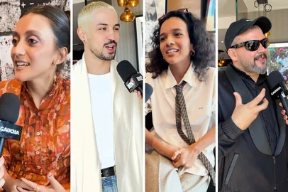 Vídeos GZH / Reprodução Isadora Ruppert, Gabriel Leone, Laura Lufési e Gabriel Domingues, de "O Agente Secreto"