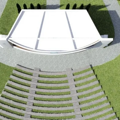 Teatro que será construído no Recanto Maestro, com obra do arquiteto Enrico Torrice<!-- NICAID(14942944) -->