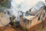 Incêndio atinge residência e idoso é encaminhado a hospital em Lagoa Vermelha