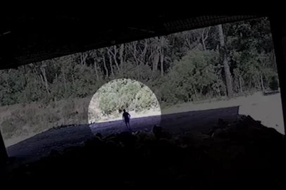 VÍDEO: câmera flagra homem rondando reciclagem do bairro Serrano, em Caxias, momentos antes de incêndio<!-- NICAID(15194380) -->