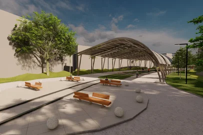 Projeto da cobertura da Praça das Feiras. <!-- NICAID(16266411) -->