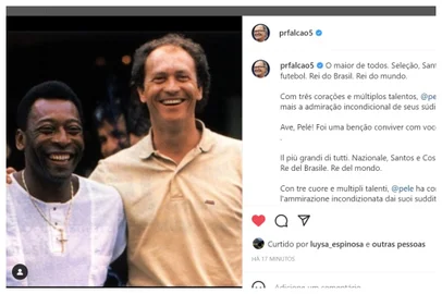 Falcão e Pelé no Instagram