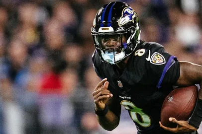 Lamar Jackson, quarterback do Baltimore Ravens<!-- NICAID(16257711) -->