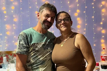 Marcos Nornberg, morto pela Brigada Militar em Pelotas, e a esposa Raquel<!-- NICAID(16204895) -->