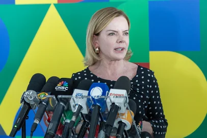 Gleisi Hoffmann falou sobre pl antifacção<!-- NICAID(16166092) -->