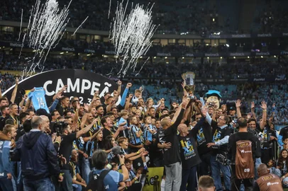 PORTO ALEGRE, RS, BRASIL, 08/04/2023-  Grêmio x Caxias: final do Gauchão 2023. Foto: André Ávila / Agencia RBSIndexador: Andre Avila<!-- NICAID(15398192) -->