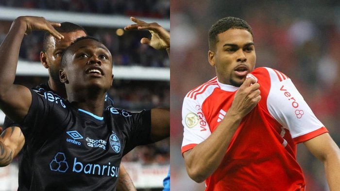 Montagem com fotos de Alejandro Pagni / AFP e Ricardo Duarte / Inter