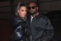 Foto da influencer Kim Kardashian e do Rapper Kanye West<!-- NICAID(15031737) -->