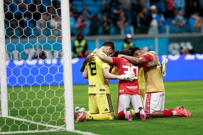 PORTO ALEGRE, RS, BRASIL, 11-10-2026: Grêmio vs Internacional, clássico GreNal nº455, pelo Campeonato Brasileiro Série A 2026. O jogo ocorre na Arena, em Porto Alegre. Foto: Duda Fortes/Grupo RBS<!-- NICAID(16385380) -->