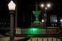 Iluminação verde - A partir desta terça-feira, 14, dez monumentos e pontos turísticos de Porto Alegre estarão iluminados de verde, a cor símbolo do Saint Patrick’s Day. - Camila Hermes/Agência RBS<!-- NICAID(15375527) -->