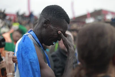 Queniano Daniel Kiprono Sang, vencedor da 41ª Maratona Internacional de Porto Alegre, em 2026Recorde da Maratona de Porto Alegre e melhor tempo em prova de 42km no Brasil<!-- NICAID(16297054) -->