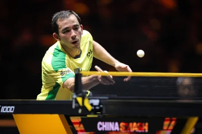 Hugo Calderano, tênis de mesa