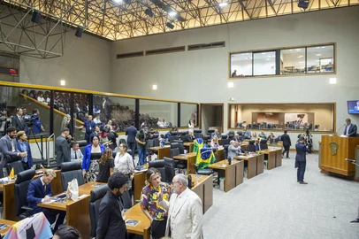 PORTO ALEGRE, RS, BRASIL, 02-04-2025, 10h00: Plenário da Câmara Municipal de Porto Alegre. (Foto: Ana Terra Firmino/CMPA) <!-- NICAID(16008852) -->