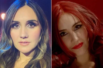 Dulce Maria pinta os cabelos de vermelho em preparação para a nova turnê do RBD.<!-- NICAID(15501234) -->