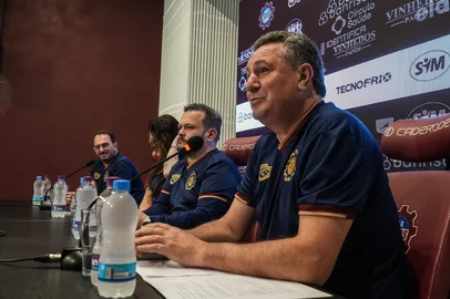 Vitor Soccol / SER Caxias/Divulgação Apresentação do vice de futebol do Caxias, Ranielli Cechinato.<!-- NICAID(16375135) -->