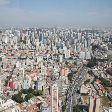 Vista aérea da cidade de São Paulo, prédios, edifícios<!-- NICAID(15105110) -->