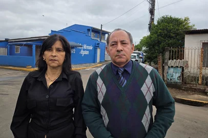 CACHOEIRINHA, RS, BRASIL - 24/03/2026 - Advogados Elen Zucatti e Gilmar Souza de Vargas, representantes de parentes da família Aguiar, desaparecida desde janeiro em Cachoeirinha (Foto: Pâmela Rubin Matge/Agencia RBS)<!-- NICAID(16251381) -->