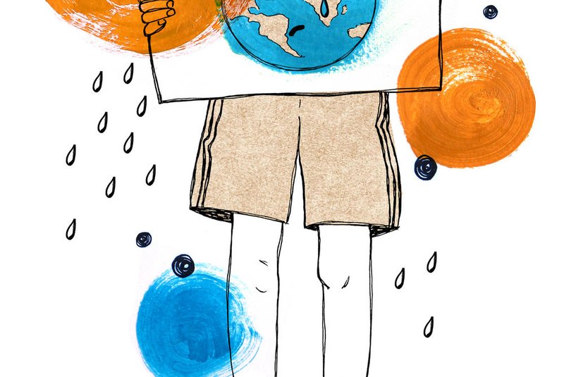 Ilustração de Denise Lume para a crônica "Chove sem parar", de Pedro Guerra, a ser publicada na edição do Almanaque dos dias 18 e 19 de novembro.<!-- NICAID(15599036) -->