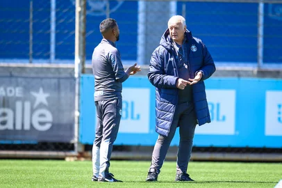 LUCAS UEBEL / Divulgação Grêmio Felipão, no treino do Grêmio<!-- NICAID(16366250) -->