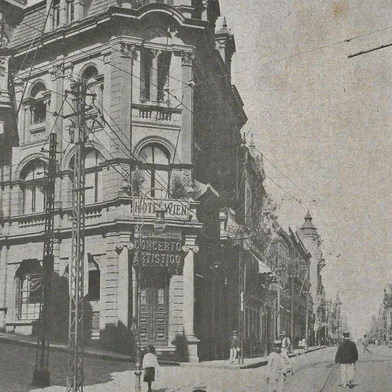 Hotel Vienna, na revista MascaraFoto publicada em 1918, quando nome é tinha mudado para Metropole<!-- NICAID(15454840) -->