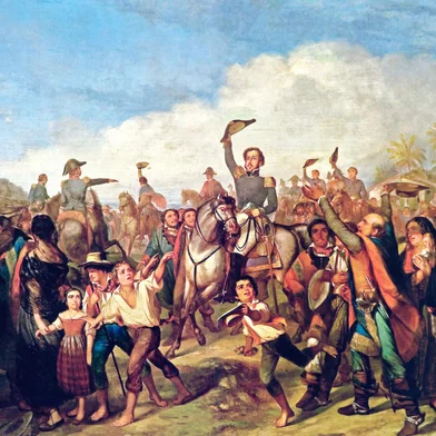 a proclamação da independência, 1844, François-René Moreaux , para caderno DOC especial bicentenário da independência<!-- NICAID(15184195) -->