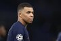 Paris Saint-Germain's French forward #07 Kylian Mbappe looks on at the end of the UEFA Champions League round of 16 first leg football match between Paris Saint-Germain (PSG) and Real Sociedad at the Parc des Princes Stadium in Paris, on February 14, 2024. (Photo by FRANCK FIFE / AFP)Editoria: SPOLocal: ParisIndexador: FRANCK FIFESecao: soccerFonte: AFPFotógrafo: STF<!-- NICAID(15683665) -->