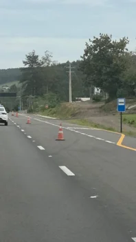RS-287, entre os municípios de Tabaí e Taquari, tem cerca de 5,6 quilômetros com fluxo afunilado e liberado em apenas uma faixa, mesmo que a estrada já tenha pista dupla. Na faixa da direita estão fileiras de cones, que bloqueiam o tráfego de veículos<!-- NICAID(16381517) -->