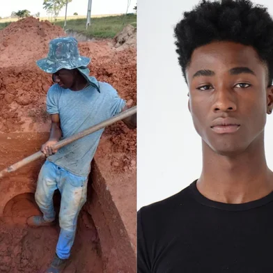 Modelo Peter Silva, jovem que trabalhava como pedreiro está entre os modelos recordistas da SPFW<!-- NICAID(15898045) -->