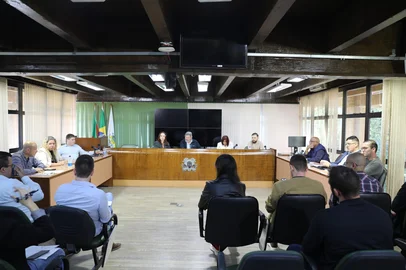 A comissão temporária criada pela Câmara para debater a atualização do regimento interno realizou a primeira reunião nesta segunda-feira (5). O encontro ocorreu na Sala das Comissões Vereadora Geni Peteffi com a eleição do vereador Edson da Rosa (Republicanos) como presidente, a vereadora Rose Frigeri (PT) como relatora e a vereadora Daiane Mello (PL) como revisora.<!-- NICAID(16030105) -->