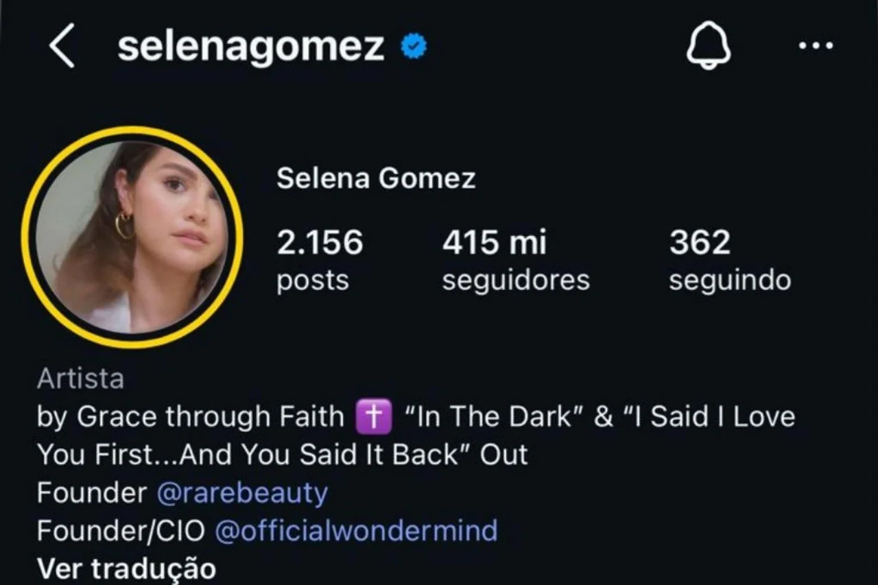 Reprodução/@selenagomez / Instagram