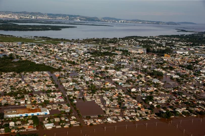 ELDORADO DO SUL, RS, BRASIL - 06/05/2024 - Cidade de Eldorado do Sul, na Região Metropolitana, atingida pela forte enchente. FOTO: DUDA FORTES, AGÊNCIA RBS<!-- NICAID(15756892) -->