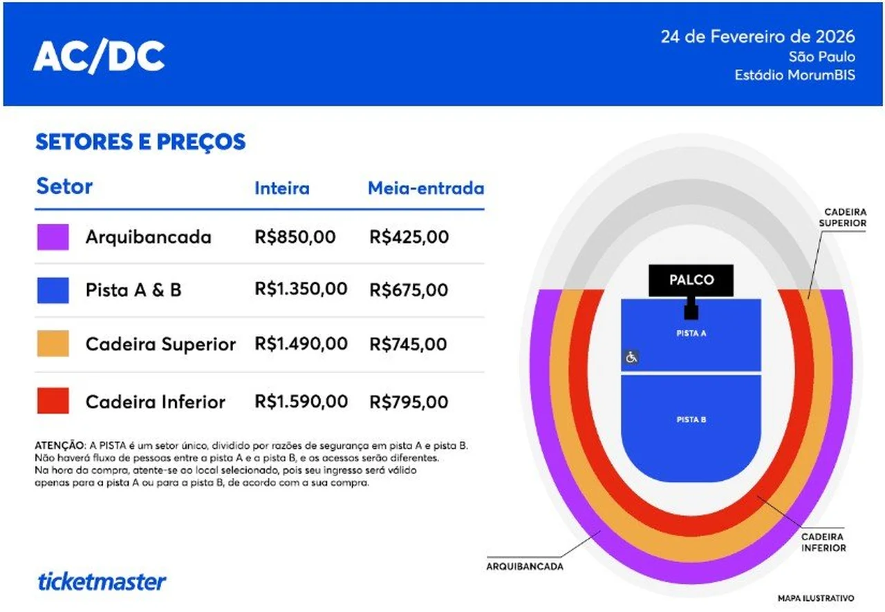 Divulgação/Ticketmaster