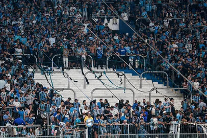 PORTO ALEGRE, RS, BRASIL, 06-08-2026: Grêmio recebe o Mirassol, na Arena, em partida que vale vaga nas Quartas-de-Final da Copa do Brasil. Fotos: Duda Fortes/Grupo RBS<!-- NICAID(16340908) -->