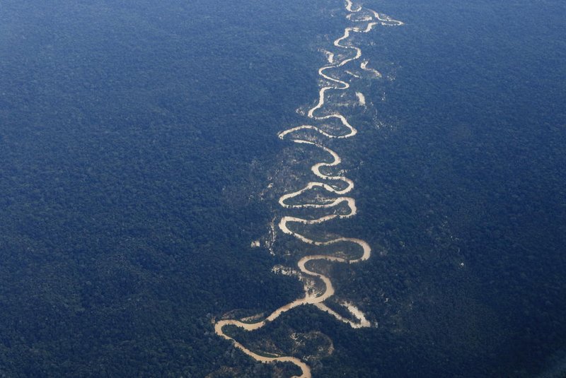 Alto Alegre (RR), 10/02/2023 - Áreas de garimpo ilegal na Terra Indígena Yanomami vistas em sobrevoo ao longo do rio Mucajaí. Foto: Fernando Frazão/Agência Brasil<!-- NICAID(15728325) -->