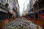 Porto Alegre, RS, Brasil - 14/11/2023 - Obras do Quadrilátero Central chegam às ruas Dr. Flores e dos Andradas e afetam fluxo de pessoas e trabalho dos lojistas. FOTO: JONATHAN HECKLER, AGÊNCIA RBS<!-- NICAID(15596657) -->