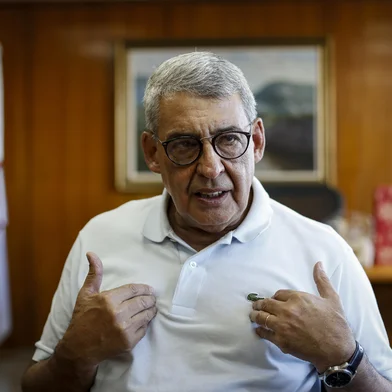 Porto Alegre, RS, Brasil, 26-12-2024: O prefeito de Porto Alegre, Sebastião Melo, concede entrevista em seu gabinete no Centro Administrativo Municipal. Foto: Mateus Bruxel / Agência RBSIndexador: MATEUS BRUXEL<!-- NICAID(15942766) -->