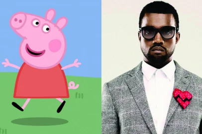 Montagem Peppa Pig e Kanye West<!-- NICAID(14880998) -->