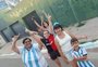No bairro de Messi, a festa teve um toque especial de orgulho