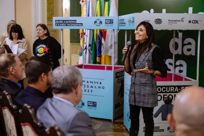 Valéria Leopoldino no lançamento da Campanha do Agasalho 2022<!-- NICAID(15092584) -->