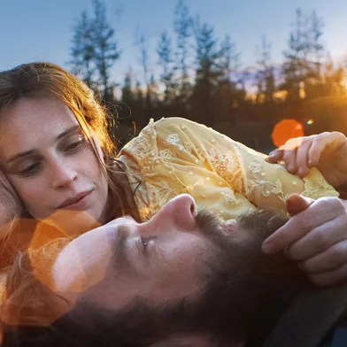 Train Dreams. (L-R) Felicity Jones as Gladys Grainier and Joel Edgerton as Robert Grainier in Train Dreams. Cr. BBP Train Dreams. LLC. Â© 2025.<!-- NICAID(16244111) -->